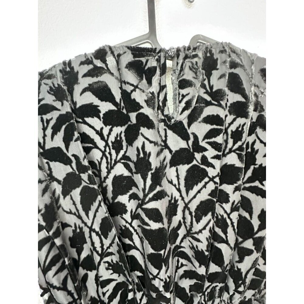 The Kooples Short Black Devore Velvet Dress Size S Cocktail - Picture 11 of 16